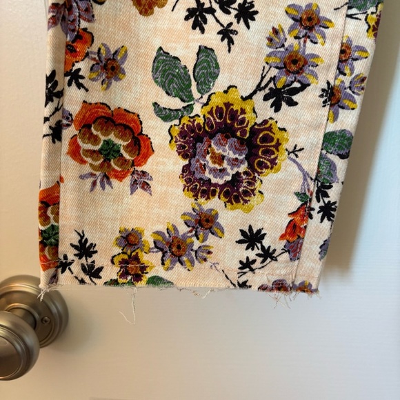 Anthropologie Pilcro The Cigarette Slim Straight Floral Jeans size 28 Boho Fall - Picture 6 of 11